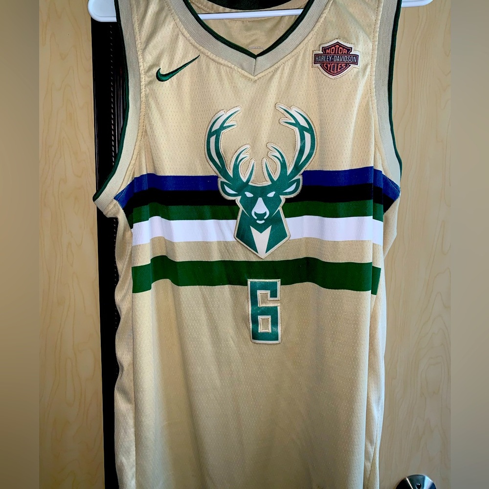 Eric Bledsoe Milwaukee Bucks #6 City Connect Cream Jersey